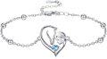 wholesale 925 Sterling Silver Horse Heart Birthstone Bracelet Jewelry Gift for Women-0-0