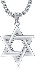 wholesale 925 Sterling Silver Star of David Pendant for Men's Jewelry Necklaces-0-0