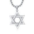 wholesale 925 Sterling Silver Star of David Pendant for Men's Jewelry Necklaces-0-0