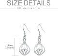 wholesale 925 Sterling Silver Teardrop Celtic Knot Drop Earrings - Irish s for Women-0-3