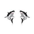 wholesale 925 Sterling Silver Shark Stud Earrings - Ocean Themed Beach  for Her-0-0