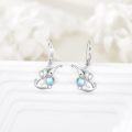 wholesale 925 Sterling Silver Elephant Heart Moonstone Drop Earrings for Women-0-2
