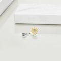 wholesale 925 Sterling Silver Daisy Sunflower Belly Button Ring Evil Eyes Navel Rings for Women Body Piercing Jewelry-0-3