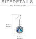 wholesale TOUPOP Tree Earrings Tree Dangle Earrings For Women 925 Sterling Silver Moonstone/turquoise/malachite/tiger Eye/celtic Knot Earrings Jewelry Birthday Gifts For Women Girls -0-3