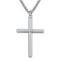 wholesale 925 Sterling Silver &  Cross Pendant with Braided Chain - Christmas/Birthday Gift for Him-0-0
