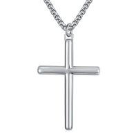 wholesale 925 Sterling Silver &  Cross Pendant with Braided Chain - Christmas/Birthday Gift for Him-C01