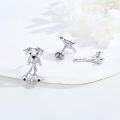 wholesale 925 Sterling Silver Cartoon Dog Stud Earrings for Women Girls Hypoallergenic-0-3