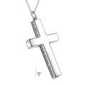 wholesale 925 Sterling Silver Cross Pendant With Blue Opal And Philippians Inscription-0-67