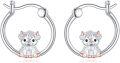 wholesale 925 Sterling Silver Highland Cow Huggie Hoop Earrings for Women Girls-0-0