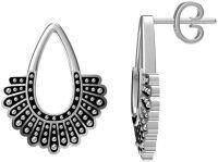 wholesale 925 Sterling Silver Drop/Stud Earrings with Black and White Patterned Design for Women-Studs Earrings