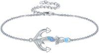 wholesale 925 Sterling Silver Anchor & Mermaid Charm Anklet/Anklet - Coastal Oceanic Jewellery Gift for Her-03-Mermaid Anchor Bracelet
