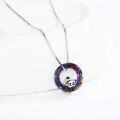 wholesale 925 Sterling Silver Panda with Crystal Pendant Necklace - Birthday Gifts for Women Daughter-0-1