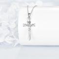 wholesale 925 Sterling Silver INRI Crucifix Pendant Necklace with Chain for Women-0-2