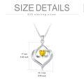 TOUPOP Sterling Silver Topaz November Birthstone Pendant Necklace Gift-0-2