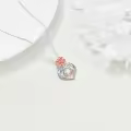 wholesale 925 Sterling Silver Rose Heart I Love You Sister Pendant Necklace Wholesale - Fashion s for Women-0-4