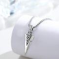 wholesale 925 Sterling Silver Arrowhead Pendant with Celtic Knot Design - Mens & Womens Norse Viking Jewelry -0-1