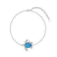 wholesale 925 Sterling Silver Blue Opal Sea Turtle Bracelet for Women-Opal Sea Turtle Bracelet