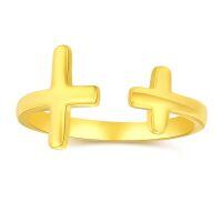 wholesale 925 Sterling Silver Plus Sign Rings Wholesale With Minimalist Design-Double Cross