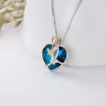TOUPOP Sterling Silver Rose Gold Butterfly Necklace 925 Jewelry-0-4