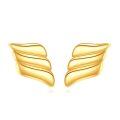 wholesale 10k Gold Polished Angel Wing Stud Earrings For Women-0-0