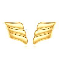 wholesale 10k Gold Polished Angel Wing Stud Earrings For Women-Heaven mayhem earrings
