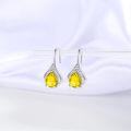 wholesale 925 Sterling Silver Birthstone Teardrop Leverback Dangle Earrings-0-1
