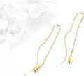 wholesale 14k Gold Threader Earrings Long Dangle Teardrop Tassel Ear Line s-0-3