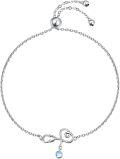 wholesale 925 Sterling Silver Infinity Bracelet with Moonstone Charm for Nurses and Women-0-0