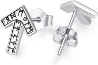 wholesale 925 Sterling Silver Norse Runes Stud Earrings - Viking Celtics Punk Nordics s for Her Him-D