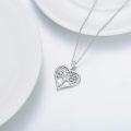 wholesale 925 Sterling Silver Heart-Shaped Tree of Life Pendant with Cubic Zirconia Necklaces for Women Gifts-0-2