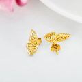 wholesale 925 Sterling Silver Butterfly Wing Cubic Zirconia White Gold Plated Stud Earrings-0-2