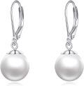 wholesale 925 Sterling Silver Pearl Drop Earrings Wholesale For Women Jewelry-0-0