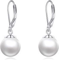 wholesale 925 Sterling Silver Pearl Drop Earrings Wholesale For Women Jewelry-Pearl Earrings Dangle