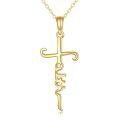 wholesale 14K Gold Faith Cross Pendant - Religious Jewelry for Women-0-0