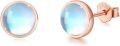 wholesale Sterling Silver Moonstone Stud Earrings 4mm Hypoallergenic Nickel-Free Gift for Women-0-0