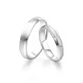 TOUPOP 10k Gold Moissanite Couples Rings Set Personalized Wedding Band-0-0