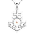 wholesale 925 Sterling Silver Anchor with Cross and Mustard Seed Charm Pendant Necklace - Sailor Faith Jewelry for Women & Men-0-0
