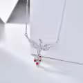 wholesale 925 Sterling Silver Birthstone Phoenix Necklace for Women-0-0