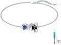 wholesale Sterling Silver Paw Print Urn Bracelet for Pet Ashes Memorial Jewelry-0-6