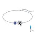 wholesale 925 Sterling Silver Infinity Paw Print Cremation Memorial Urn Bracelet Wholesale With Screwdriver Tools-0-6
