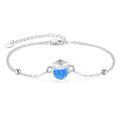 wholesale 925 Sterling Silver Opal Graduation Cap Charm Bracelet-0-1