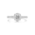 TOUPOP 18k White Gold Plated Moissanite Personalized Promise Rings For Women-0-1