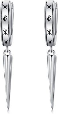 wholesale 925 Sterling Silver Moonstone Starburst Cone Drop Earring-Spike