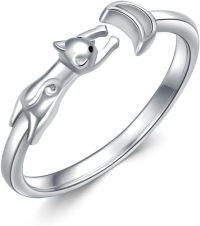 wholesale Sterling Silver Toe Rings for Women Butterfly Dragonfly Pet Paw Prints Adjustable Beach Open Toe Rings-white gold