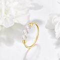wholesale 18K Gold Plated White Pearl Adjustable Open Cuff Bracelet for Women s-0-4
