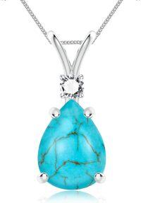 wholesale Sterling Silver Turquoise Teardrop Pendant December Birthstone Jewelry for Her-style 3-Turquoise