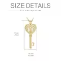 TOUPOP Sterling Silver Tree Of Life Key Necklace For Women-0-4