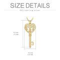 TOUPOP Sterling Silver Tree Of Life Key Necklace For Women-0-4