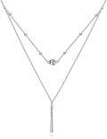 wholesale 925 Sterling Silver Baseball Bat & Ball Layered Chain Necklace for Men Women-0-0