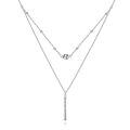 wholesale 925 Sterling Silver Baseball Bat & Ball Layered Chain Necklace for Men Women-0-0